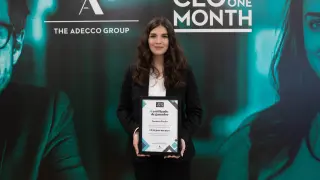 La aragonesa Verónica Pardos, ganadora del proyecto CEO por un mes del grupo Adecco.