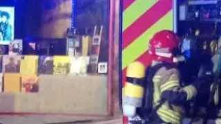 Incendio en la calle de Duquesa Villahermosa de Huesca.