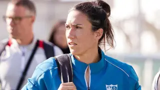 La aragonesa Silvia Meseguer, durante su última etapa como jugadora del Sevilla.