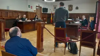 El acusado, declarando en la Audiencia de Teruel