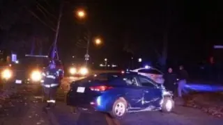 Estado en el que quedó uno de los coches tras el accidente en Minessota, en el que fallecieron cinco jóvenes embestidas por otro conductor.