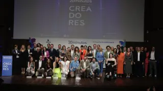 Los ganadores de los premios Creadores 2023 posan durante la gala, en Caixa Forum de Madrid.Los ganadores de los premios Creadores 2023 posan durante la gala, en Caixa Forum de Madrid