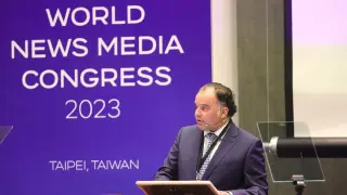 Fernando de Yarza López-Madrazo, este miércoles 28 de junio, durante el Congreso Mundial de Medios en Taipei (Taiwán).