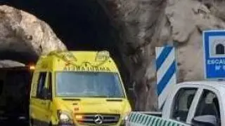 Accidente ocurrido en la N-230 el domingo en uno de los túneles de Sopeira.