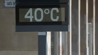 Termómetros a 40 grados en el centro de Zaragoza