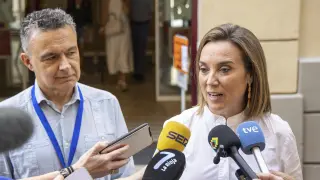 Cuca Gamarra vota en Logroño