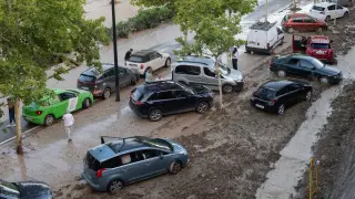 Vehículos afectados en Zaragoza