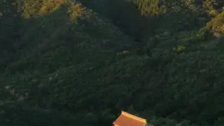 Vista aérea de una sección de la Gran Muralla china.