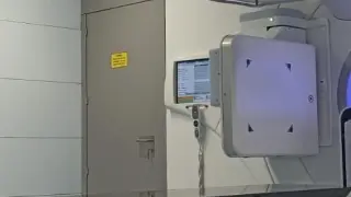 Nuevo acelerador lineal instalado en el Hospital Clínico de Zaragoza.