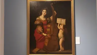 El Museo de Huesca exhibe el lienzo de Santa Cecilia como Obra Destacada de su Sala 6.