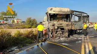 accidente de tráfico en la N-232 en Mallén