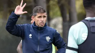 Antonio Hidalgo, durante uno de los entrenamientos de esta semana.