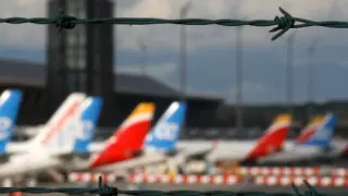 Aviones en el aeropuerto de Barajas