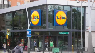 Supermercado de Lidl en La Almozara, uno de los quince con los que cuenta en Aragón.