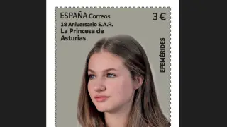 Sello conmemorativo de la Princesa de Asturias.