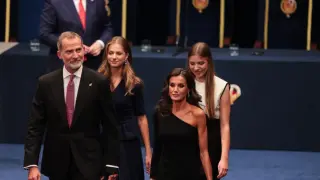 Los Reyes de España, LA Princesa de Asturias y la Infanta Sofía en los Premios Princesa de Asturias 2023.