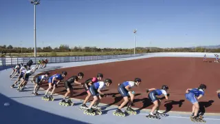 Inauguración oficial de la pista de patinaje de Huesca.