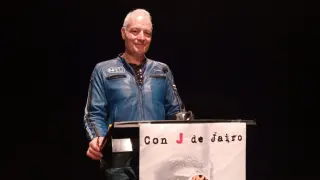 Jairo Périz, en la presentación de su espectáculo de jota que pondrá en escena el 25 de noviembre en el Teatro Olimpia de Huesca.