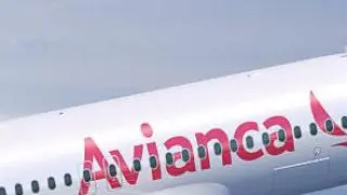 Imagen de un avión de Avianca