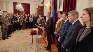 Acto institucional por el 45 aniversario de la Constitución Española en la Subdelegación del Gobierno en Huesca.