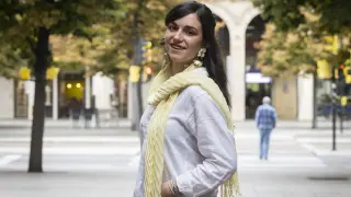 Isabel Esaín, durante una reciente visita a Zaragoza.