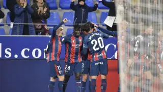 Partido SD Huesca-Racing Ferrol, jornada 19 de Segunda División, en El Alcoraz