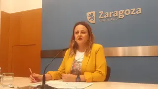 La portavoz de ZeC en el Ayuntamiento de Zaragoza, Elena Tomás