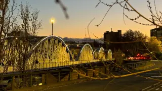 Iluminación del Puente de Hierro de Zaragoza