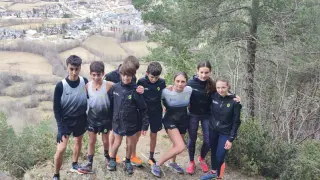 Equipo del Grupo de Tecnificación de Aragón de carreras por montaña