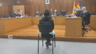 La acusada, durante el juicio celebrado en la Audiencia de Zaragoza.