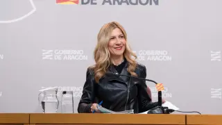 La vicepresidenta y consejera de Economía, Mar Vaquero, este miércoles, en su comparecencia tras el Consejo de Gobierno