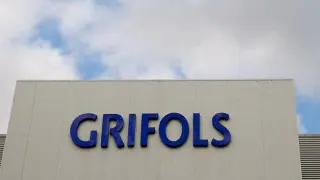 FILE PHOTO: Logo of the Spanish pharmaceuticals company Grifols is pictured on their facilities in Parets del Valles
