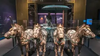 El carruaje del primer emperador de China, presentado por el Museo del Mausoleo del Emperador Qin Shi Huang