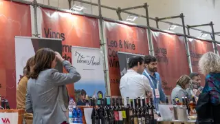 'Stand' de Vinos de Aragón, en la Barcelona Wine Week.