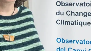 Eva García Balaguer, en la sede en Jaca del Observatorio Pirenaico para el Cambio Climático.