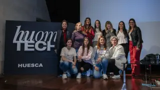 Promotoras de la primera edición de Huomantech en Huesca.