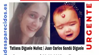 Desaparecida una madre y su bebé en Zaragoza.