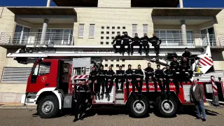 Los nuevos bomberos del Servicio Provincial de Extinción de Incendios de la DPZ