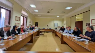 Reunión entre el Departamento de Agricultura del Gobierno de Aragón y las organizaciones agrarias este miércoles.