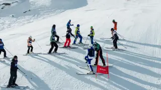 Una imagen de esta semana en la estación de esquí de Candanchú.