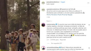 Página de Instagram de @paseadoresdeninos