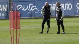 Último entrenamiento del Real Zaragoza antes de la visita del Tenerife.