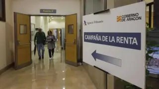 Una oficina de Hacienda en Zaragoza