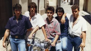 Mestizos, una banda adelantada a su tiempo, en la calle Roldán de Huesca