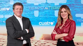 Mario Picazo y Verónica Dulanto, presentadores del nuevo programa de Cuatro 'Tiempo al tiempo'.