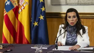 Marta Fernández, durante la presentación de los actos del 23 de abril.
