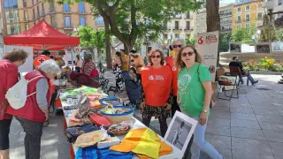 Una de las actividades de sensibilización de la ONGD Entarachén-Bosco Global de Huesca.