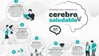 Decálogo para mantener un cerebro saludable, según la Sociedad Española de Neurología (SEN).