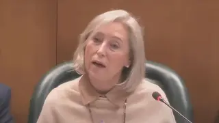 Pilar Cortés, este jueves en el pleno del Ayuntamiento de Zaragoza