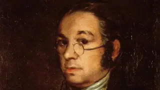 Detalle del autorretrato de Goya que se conserva en Castres.